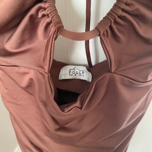Brown Oh Polly halter dress - Picture 3 of 5